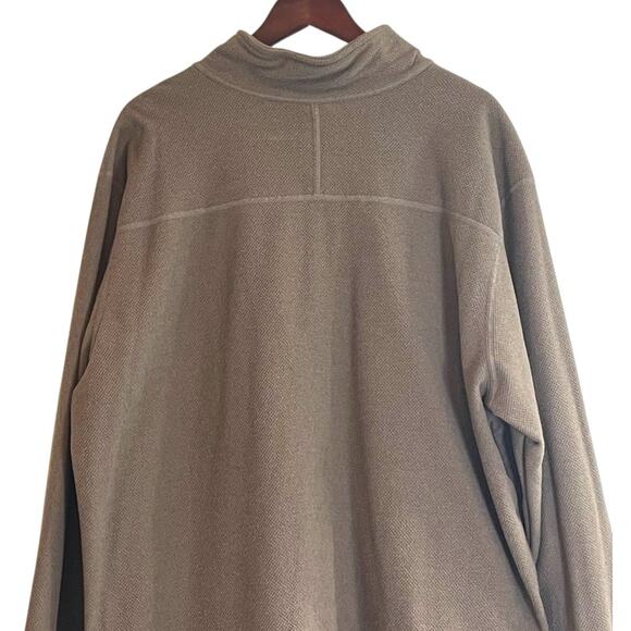 The North Face Men's Textured Cap Rock 1/4 Zip in Smokey Brown Heather Size XXL - Picture 6 of 8